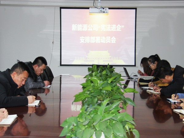 新能源公司“宪法进企”安排部署动员会