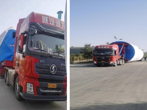 青海共和二期风电项目首套塔筒发货 青海共和二期风电项目首套塔筒发货