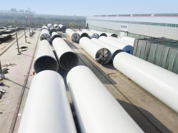 新能源公司风电塔筒项目生产进行时