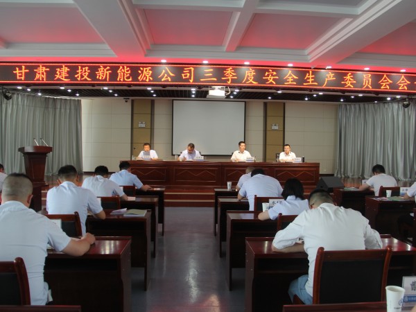 新能源公司组织召开第三季度  安全生产委员会