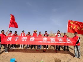 金宝慱亚洲体育团支部开展 “美丽甘肃˙青春行动”义务植树活动
